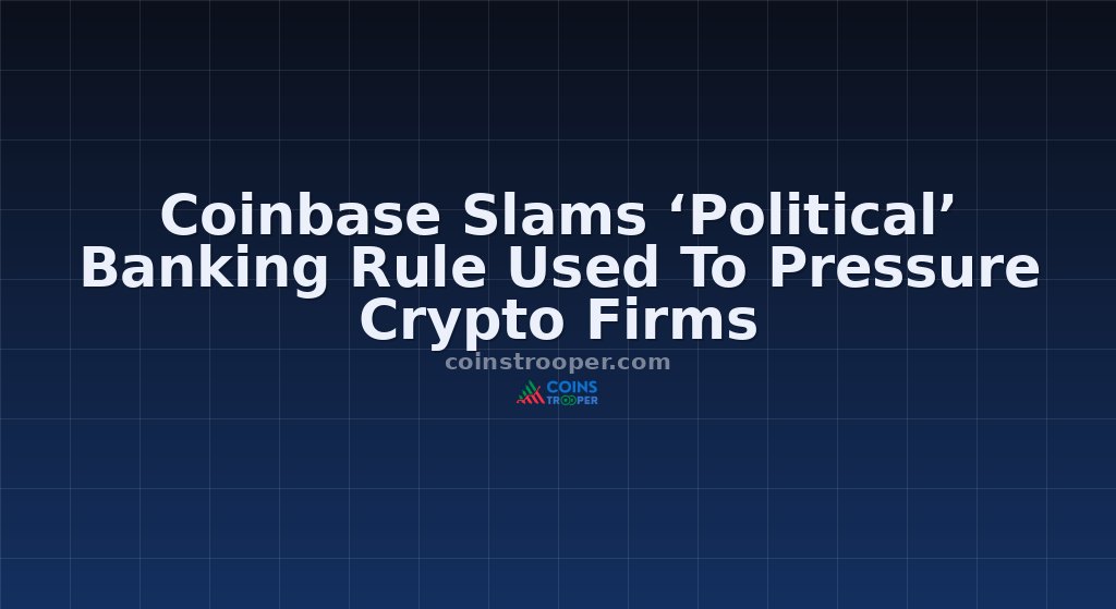 Coinbase Slams ‘Political’ Banking Rule Used To Pressure Crypto Firms