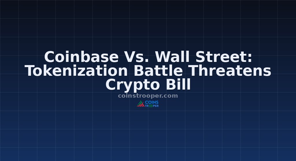 Coinbase Vs. Wall Street: Tokenization Battle Threatens Crypto Bill