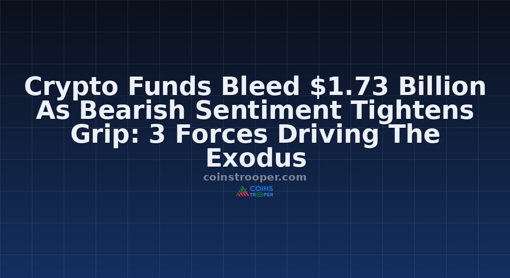 Crypto Funds Bleed $1.73 Billion As Bearish Sentiment Tightens Grip: 3 Forces Driving The Exodus