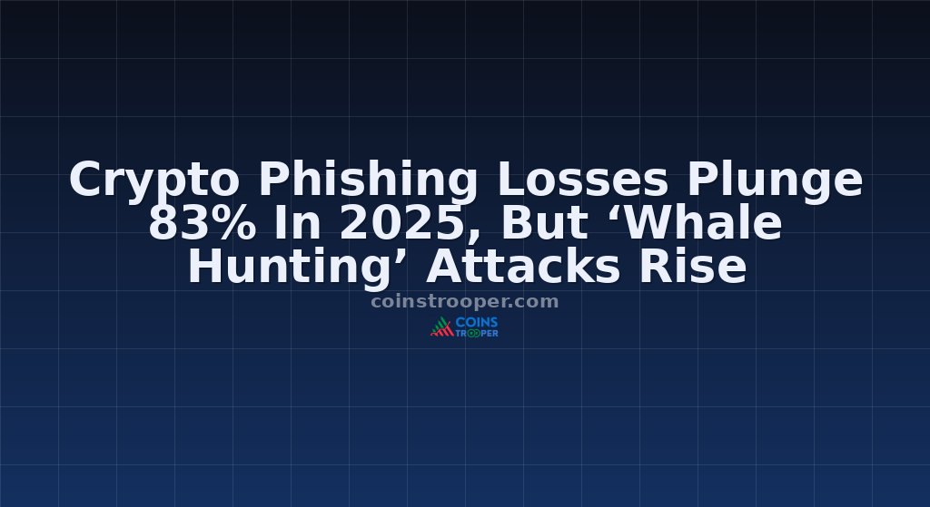Crypto Phishing Losses Plunge 83% In 2025, But ‘Whale Hunting’ Attacks Rise