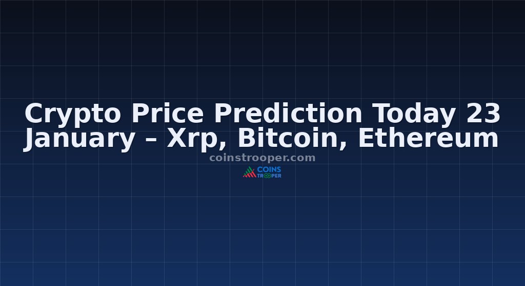 Crypto Price Prediction Today 23 January – Xrp, Bitcoin, Ethereum