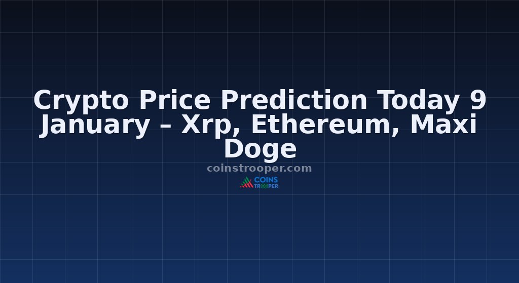 Crypto Price Prediction Today 9 January – Xrp, Ethereum, Maxi Doge