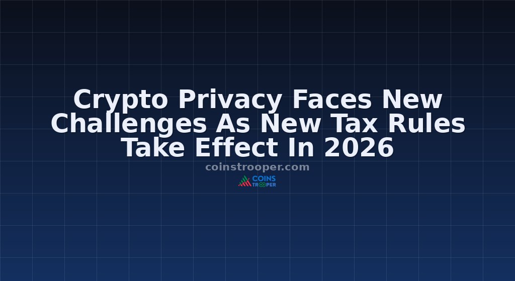 Crypto Privacy Faces New Challenges As New Tax Rules Take Effect In 2026