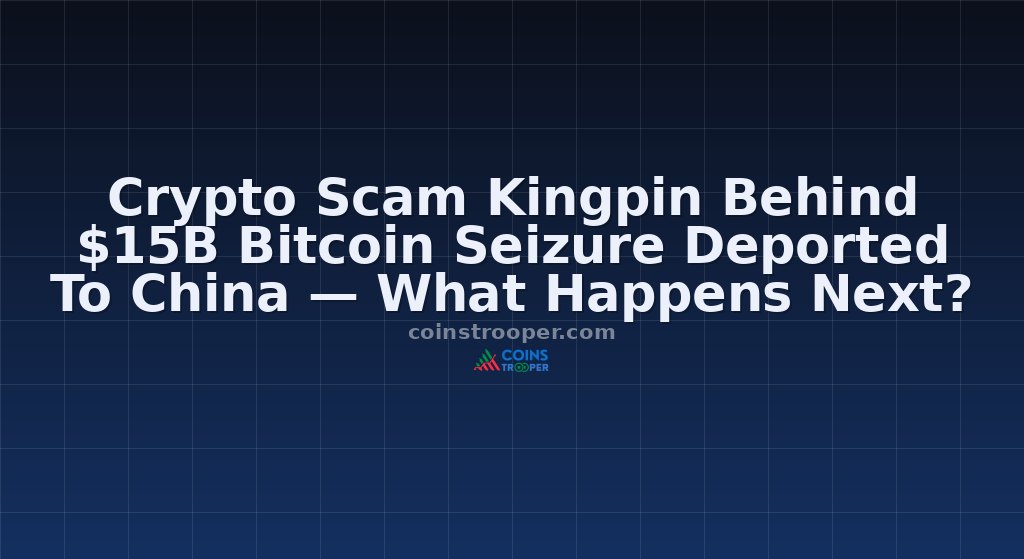 Crypto Scam Kingpin Behind $15B Bitcoin Seizure Deported To China — What Happens Next?