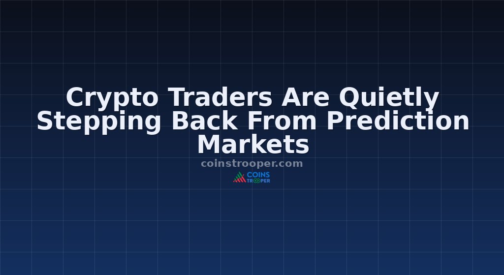 Crypto Traders Are Quietly Stepping Back From Prediction Markets