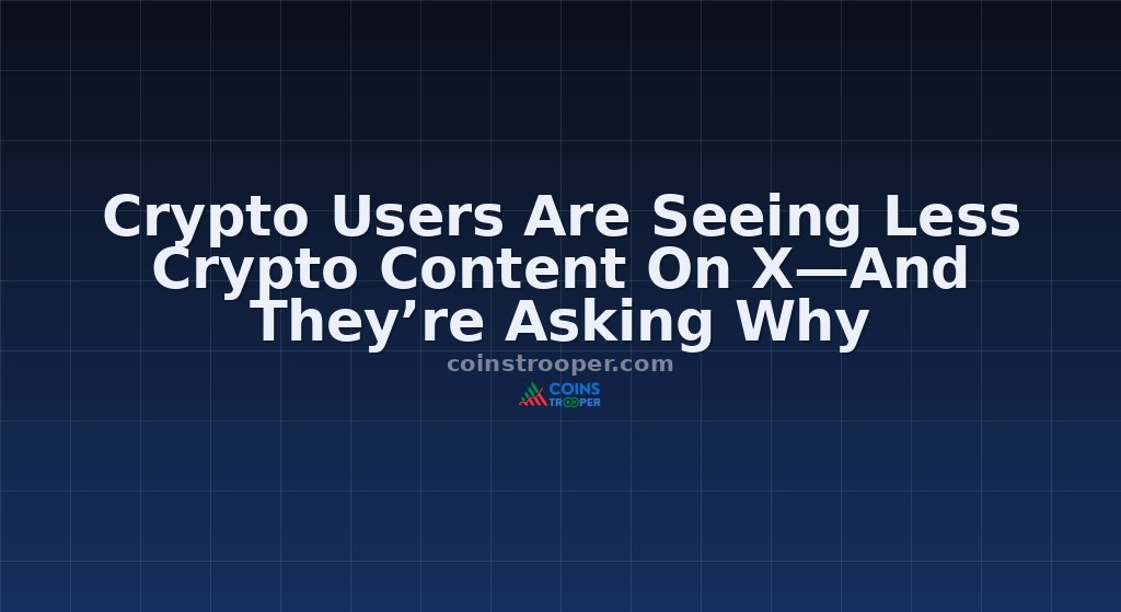 Crypto Users Are Seeing Less Crypto Content On X—And They’re Asking Why