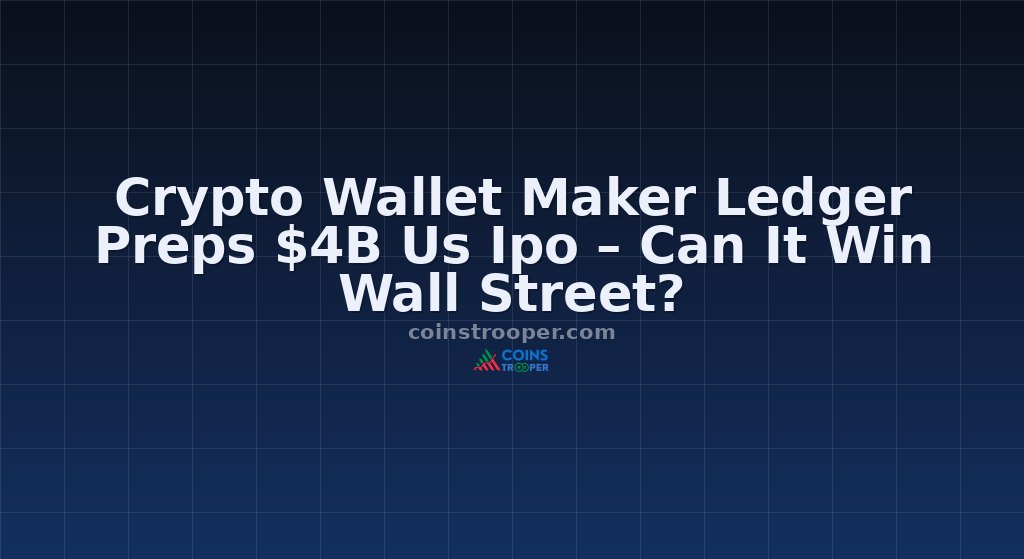 Crypto Wallet Maker Ledger Preps $4B Us Ipo – Can It Win Wall Street?