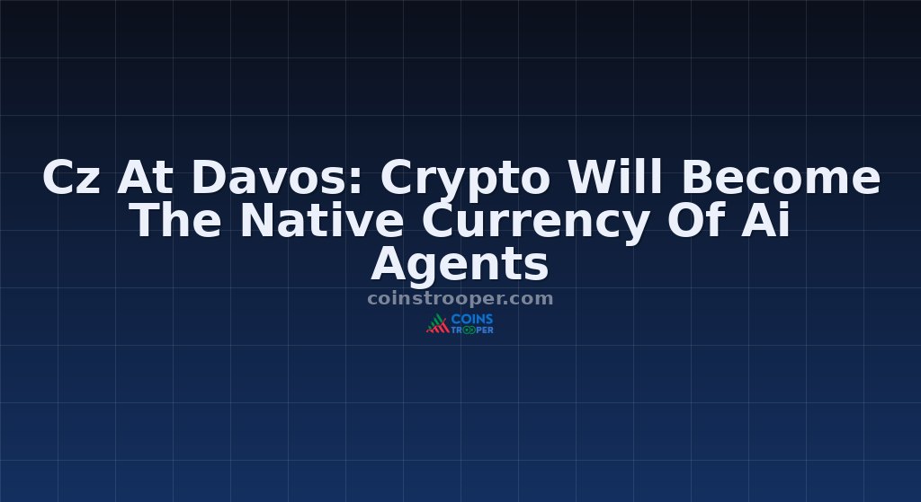 Cz At Davos: Crypto Will Become The Native Currency Of Ai Agents