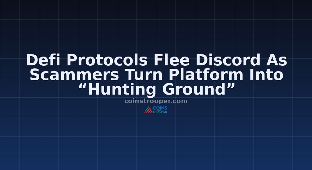 Defi Protocols Flee Discord As Scammers Turn Platform Into “Hunting Ground”