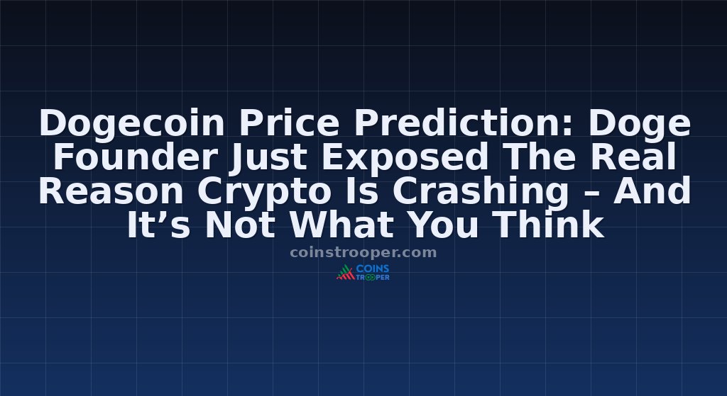 Dogecoin Price Prediction: Doge Founder Just Exposed The Real Reason Crypto Is Crashing – And It’s Not What You Think