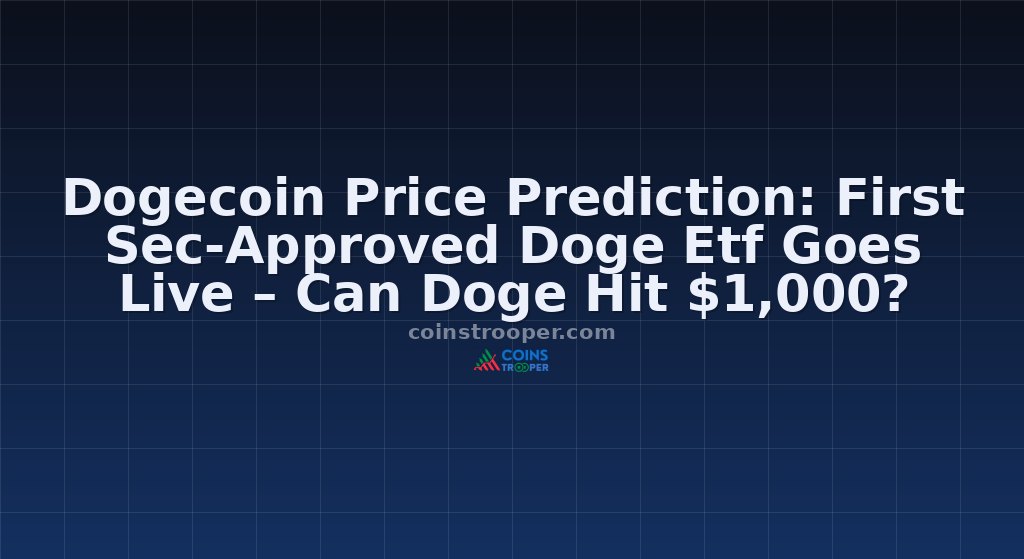 Dogecoin Price Prediction: First Sec-Approved Doge Etf Goes Live – Can Doge Hit $1,000?