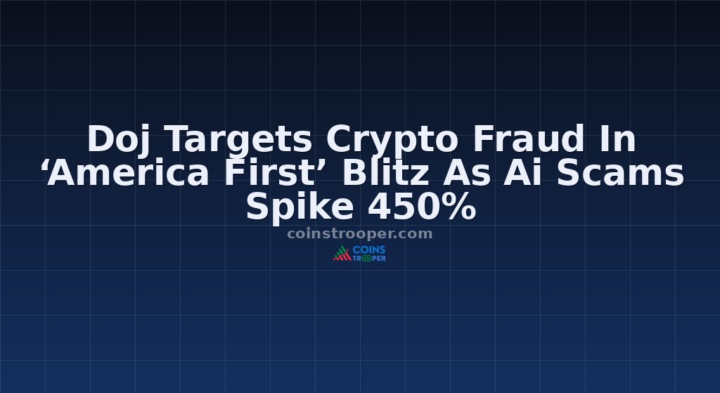 Doj Targets Crypto Fraud In ‘America First’ Blitz As Ai Scams Spike 450%