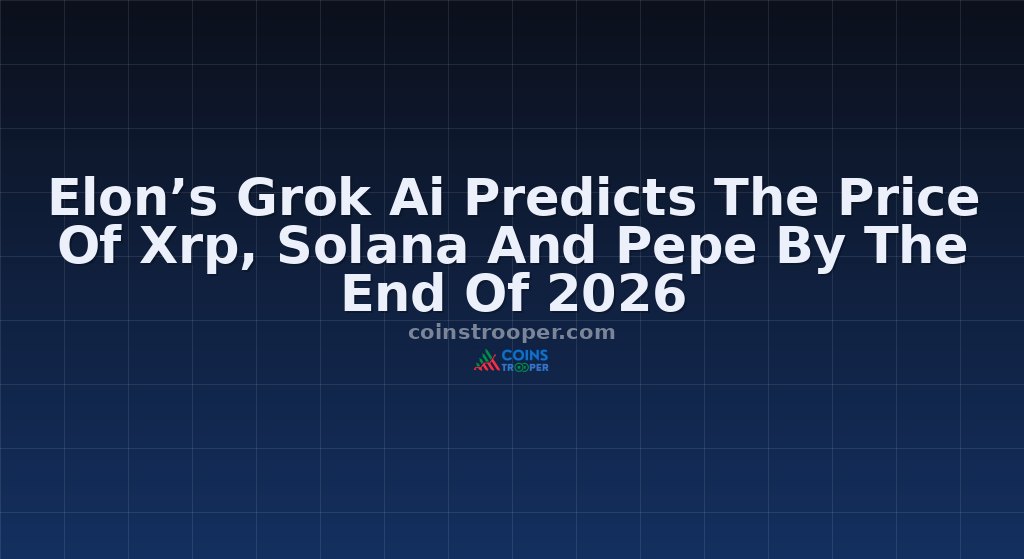 Elon’s Grok Ai Predicts The Price Of Xrp, Solana And Pepe By The End Of 2026
