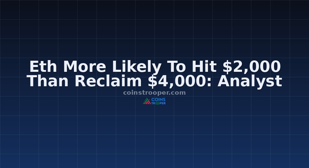Eth More Likely To Hit $2,000 Than Reclaim $4,000: Analyst
