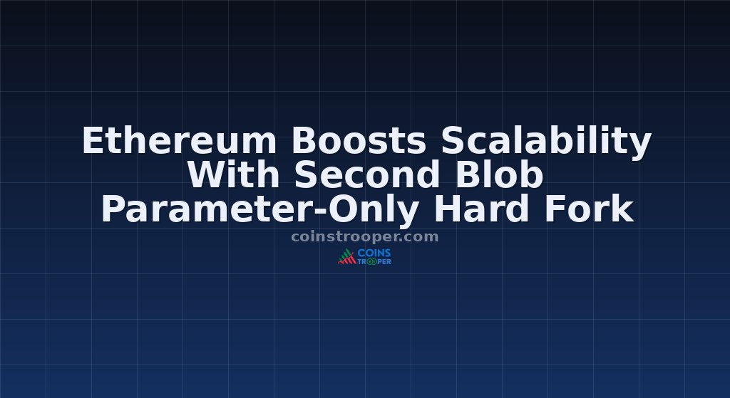 Ethereum Boosts Scalability With Second Blob Parameter-Only Hard Fork