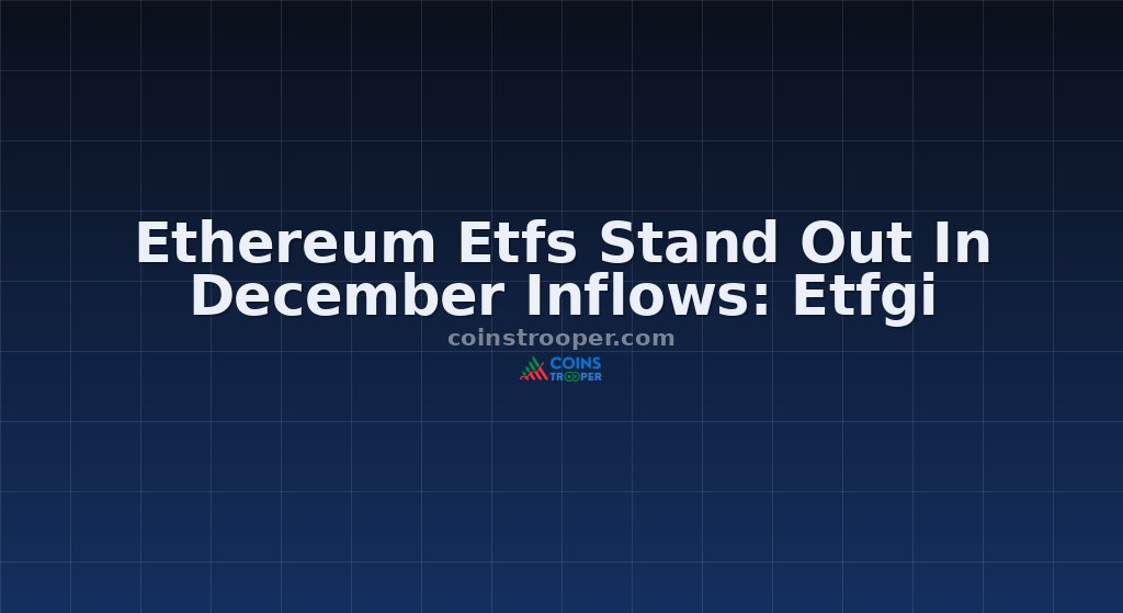 Ethereum Etfs Stand Out In December Inflows: Etfgi
