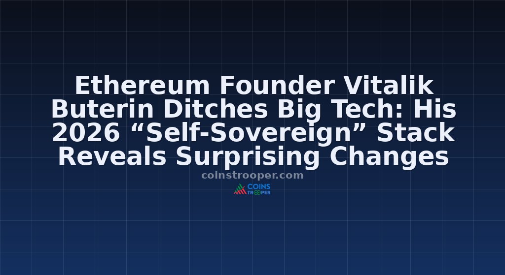 Ethereum Founder Vitalik Buterin Ditches Big Tech: His 2026 “Self-Sovereign” Stack Reveals Surprising Changes