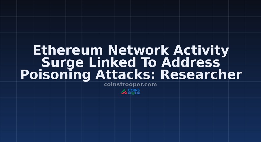 Ethereum Network Activity Surge Linked To Address Poisoning Attacks: Researcher