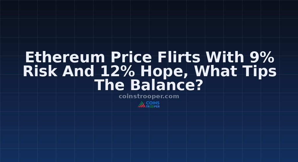 Ethereum Price Flirts With 9% Risk And 12% Hope, What Tips The Balance?