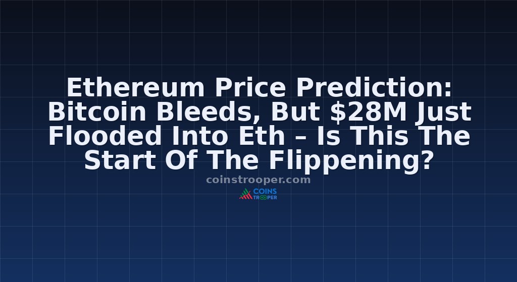 Ethereum Price Prediction: Bitcoin Bleeds, But $28M Just Flooded Into Eth – Is This The Start Of The Flippening?