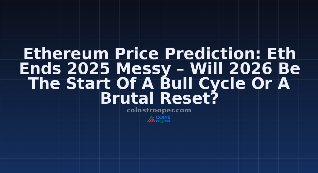 Ethereum Price Prediction: Eth Ends 2025 Messy – Will 2026 Be The Start Of A Bull Cycle Or A Brutal Reset?