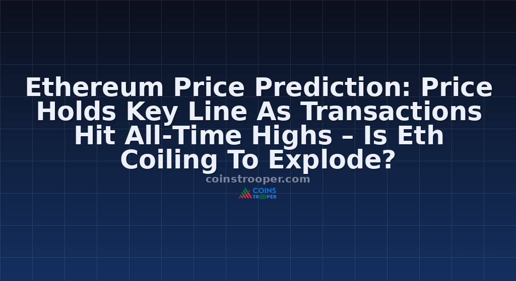 Ethereum Price Prediction: Price Holds Key Line As Transactions Hit All‑Time Highs – Is Eth Coiling To Explode?