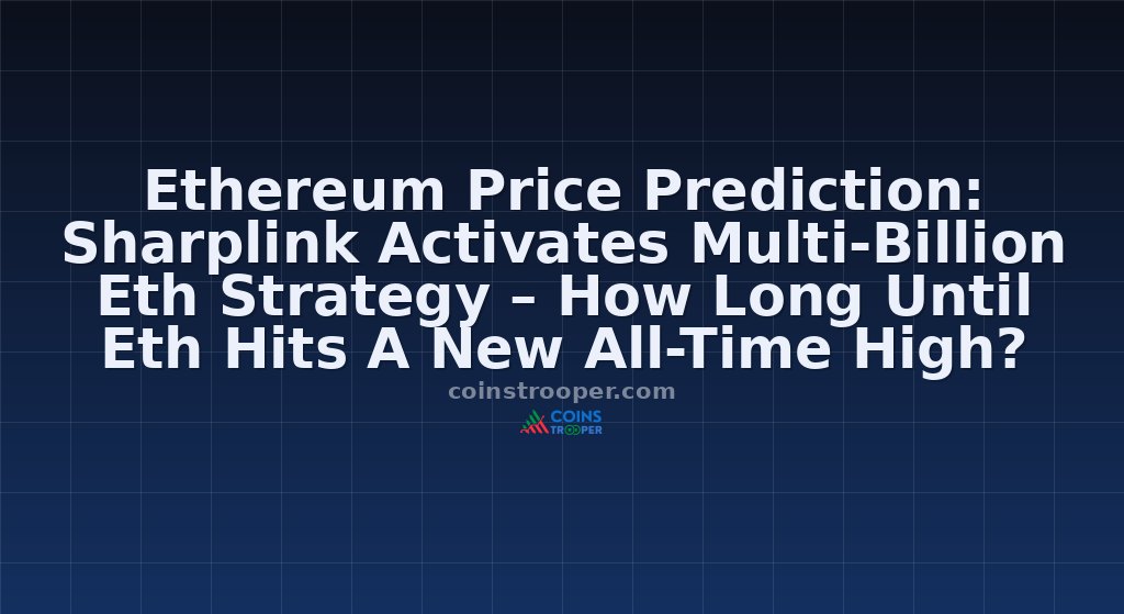 Ethereum Price Prediction: Sharplink Activates Multi-Billion Eth Strategy – How Long Until Eth Hits A New All-Time High?