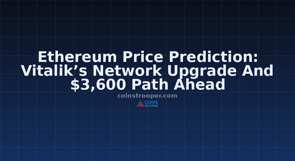 Ethereum Price Prediction: Vitalik’s Network Upgrade And $3,600 Path Ahead