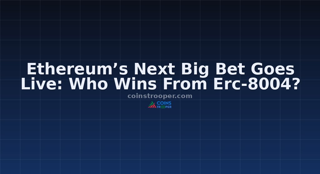 Ethereum’s Next Big Bet Goes Live: Who Wins From Erc-8004?