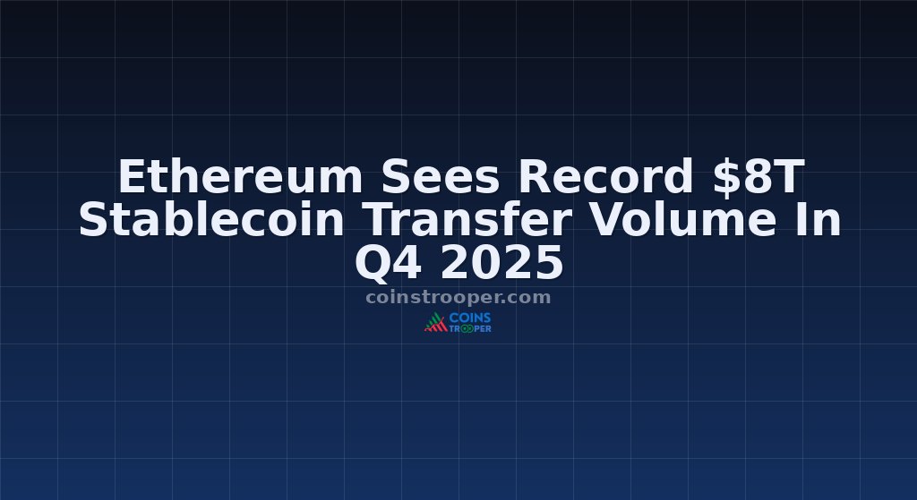 Ethereum Sees Record $8T Stablecoin Transfer Volume In Q4 2025