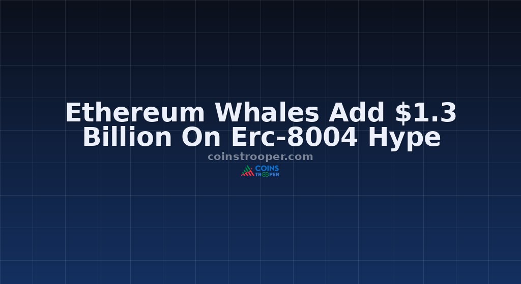 Ethereum Whales Add $1.3 Billion On Erc-8004 Hype