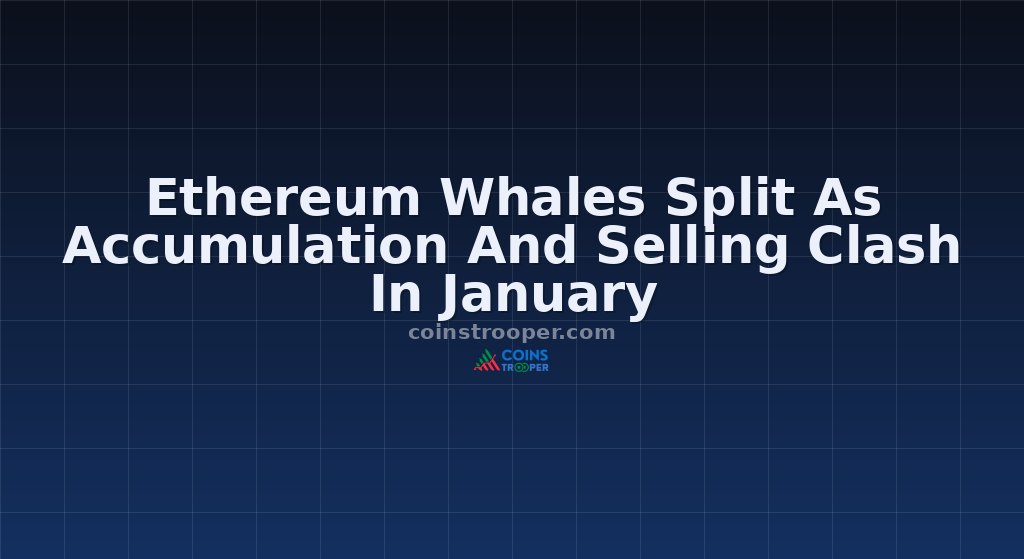 Ethereum Whales Split As Accumulation And Selling Clash In January