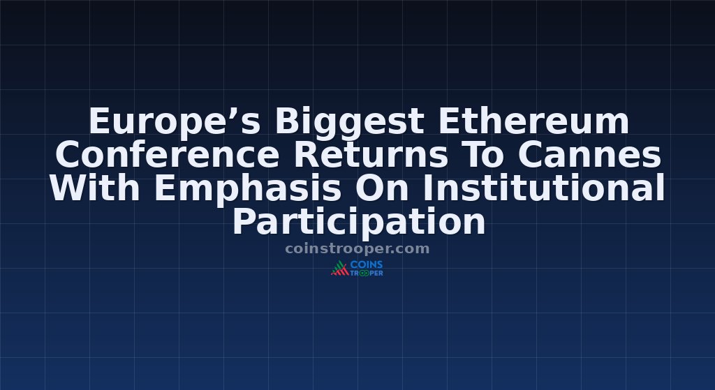 Europe’s Biggest Ethereum Conference Returns To Cannes With Emphasis On Institutional Participation