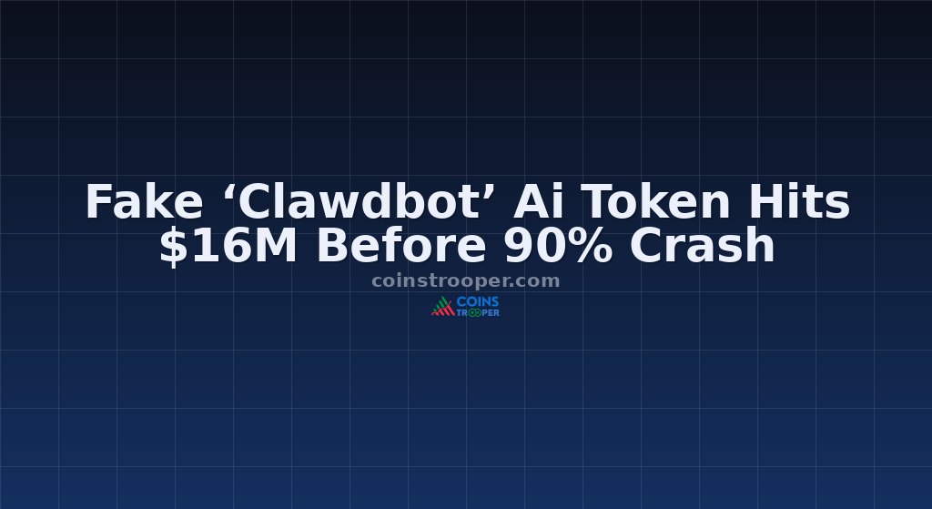 Fake ‘Clawdbot’ Ai Token Hits $16M Before 90% Crash