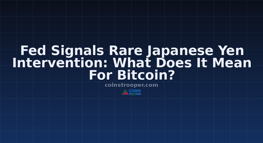 Fed Signals Rare Japanese Yen Intervention: What Does It Mean For Bitcoin?