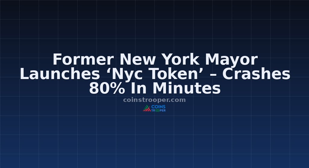Former New York Mayor Launches ‘Nyc Token’ – Crashes 80% In Minutes