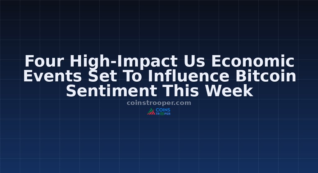Four High-Impact Us Economic Events Set To Influence Bitcoin Sentiment This Week