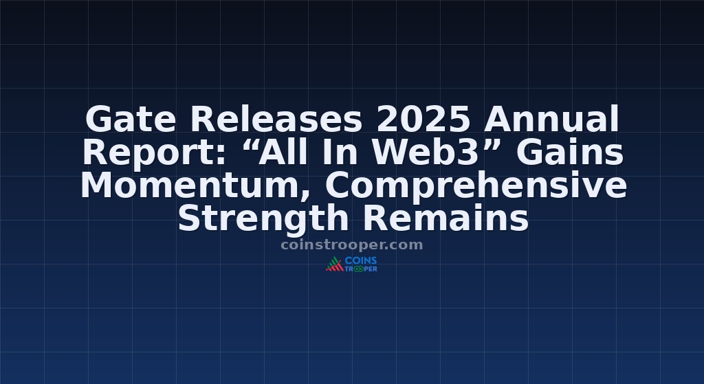 Gate Releases 2025 Annual Report: “All In Web3” Gains Momentum, Comprehensive Strength Remains Industry-Leading