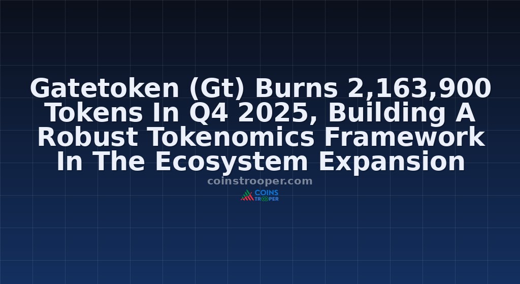 Gatetoken (Gt) Burns 2,163,900 Tokens In Q4 2025, Building A Robust Tokenomics Framework In The Ecosystem Expansion