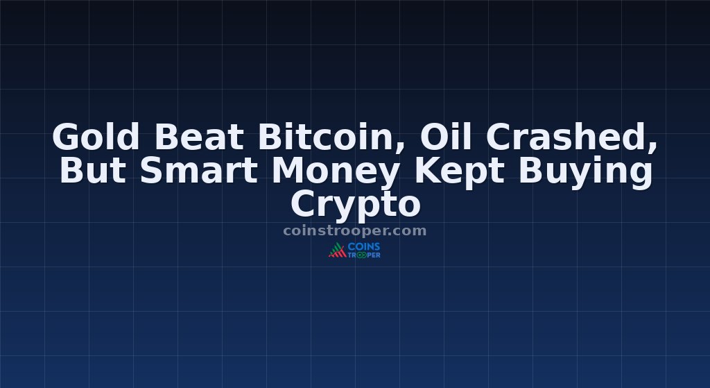 Gold Beat Bitcoin, Oil Crashed, But Smart Money Kept Buying Crypto