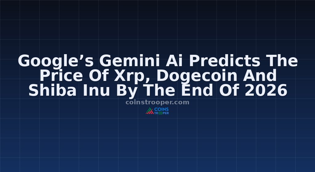 Google’s Gemini Ai Predicts The Price Of Xrp, Dogecoin And Shiba Inu By The End Of 2026