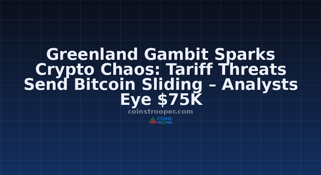 Greenland Gambit Sparks Crypto Chaos: Tariff Threats Send Bitcoin Sliding – Analysts Eye $75K