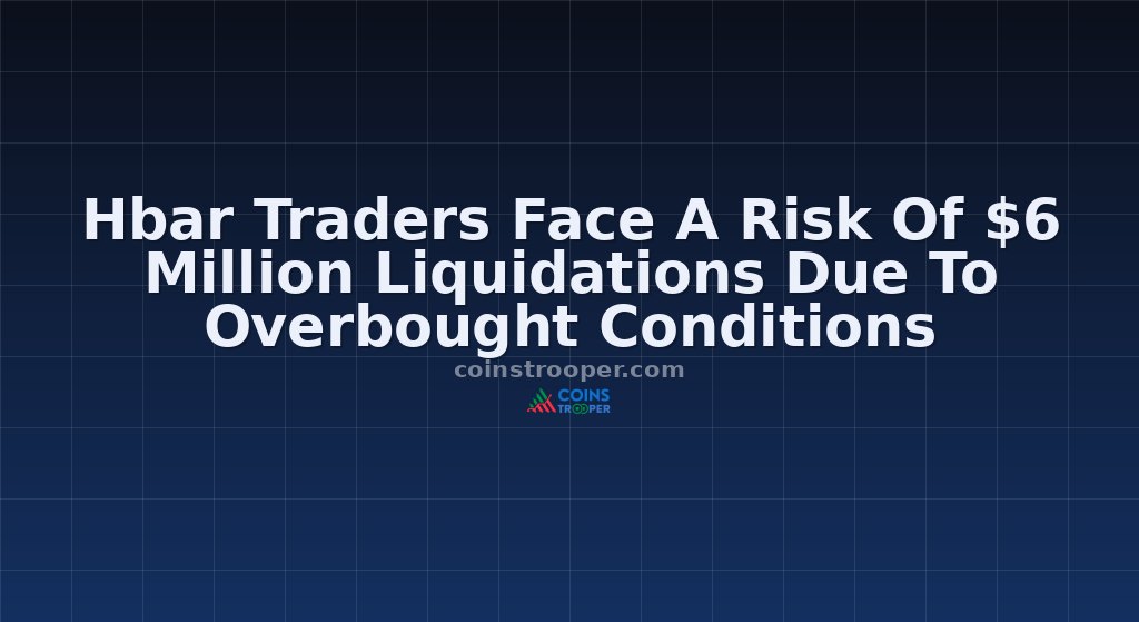 Hbar Traders Face A Risk Of $6 Million Liquidations Due To Overbought Conditions