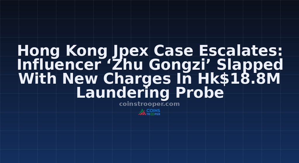 Hong Kong Jpex Case Escalates: Influencer ‘Zhu Gongzi’ Slapped With New Charges In Hk$18.8M Laundering Probe