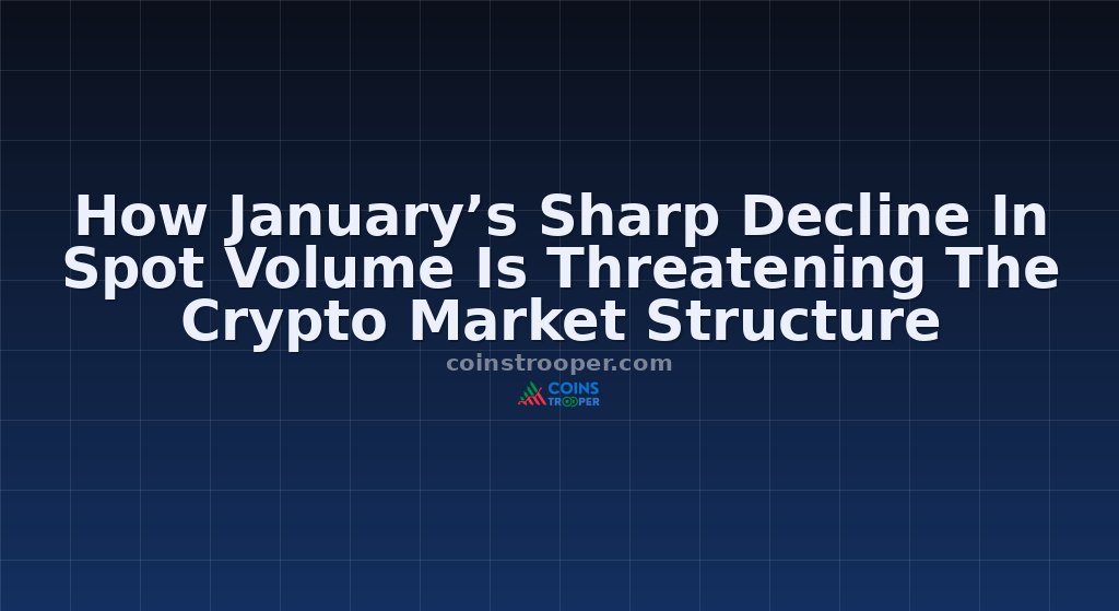 How January’s Sharp Decline In Spot Volume Is Threatening The Crypto Market Structure