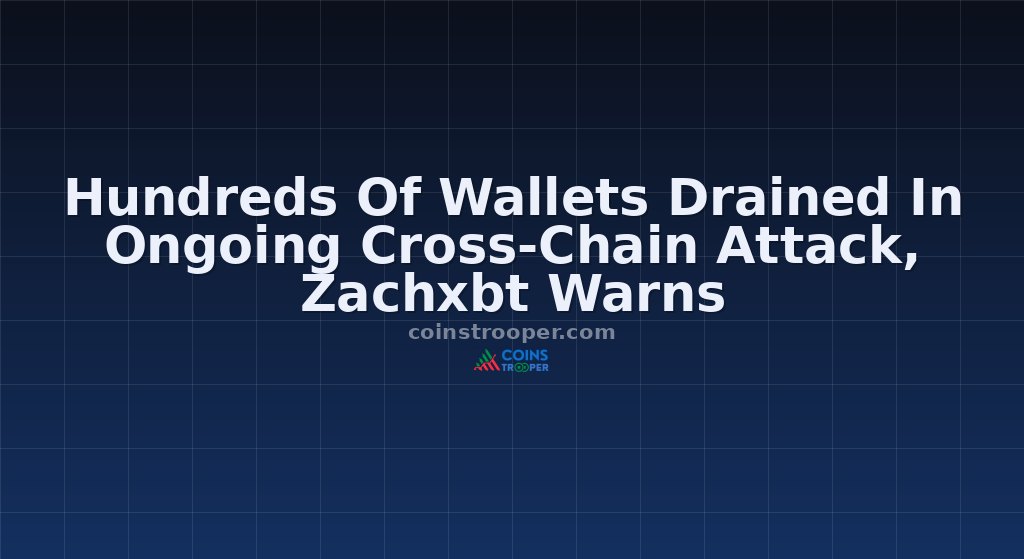 Hundreds Of Wallets Drained In Ongoing Cross-Chain Attack, Zachxbt Warns