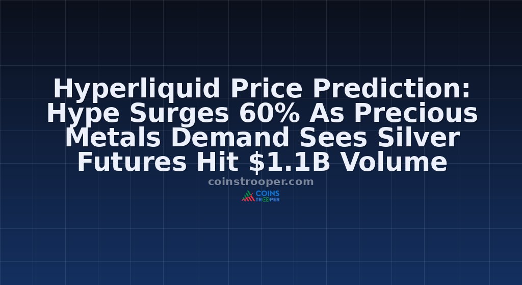 Hyperliquid Price Prediction: Hype Surges 60% As Precious Metals Demand Sees Silver Futures Hit $1.1B Volume
