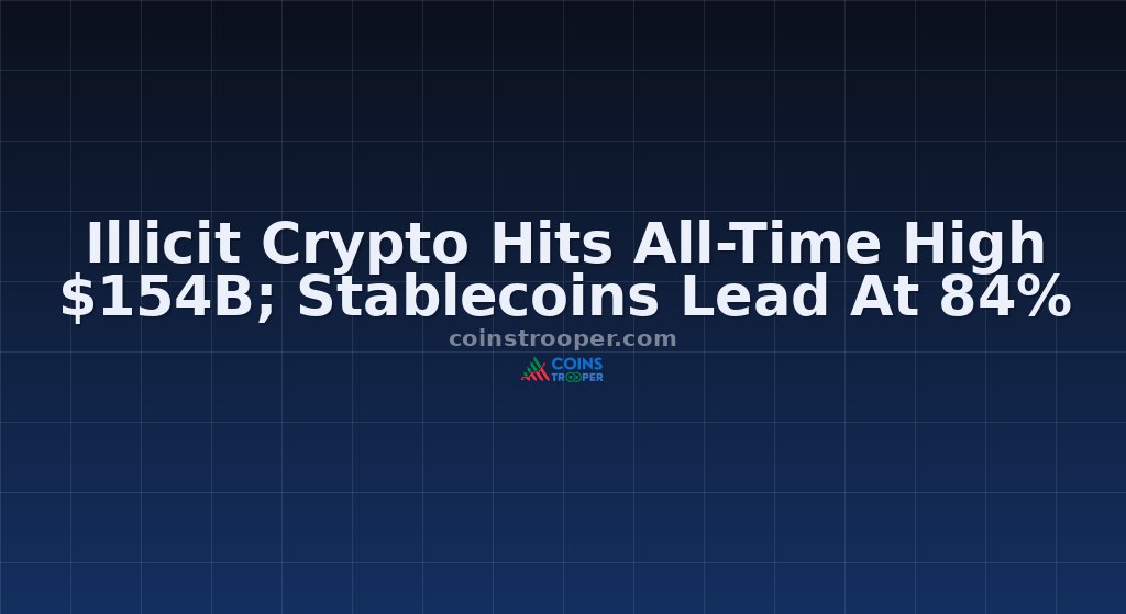 Illicit Crypto Hits All-Time High $154B; Stablecoins Lead At 84%