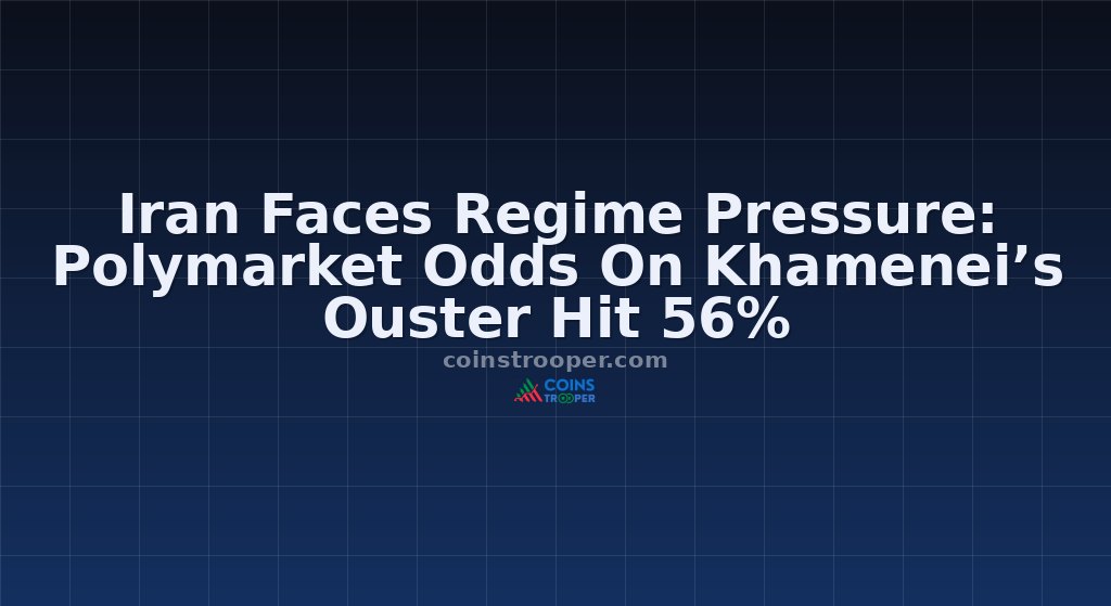 Iran Faces Regime Pressure: Polymarket Odds On Khamenei’s Ouster Hit 56%