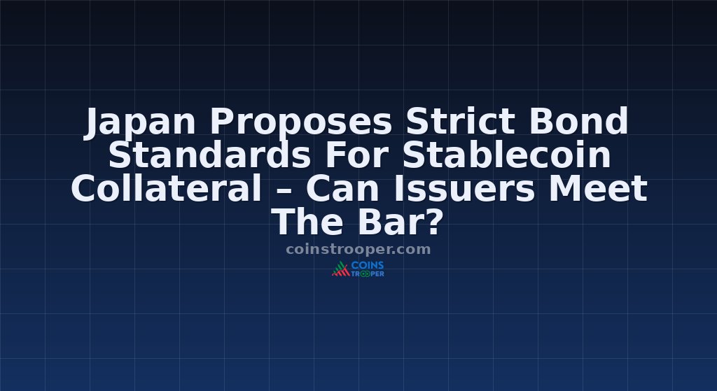 Japan Proposes Strict Bond Standards For Stablecoin Collateral – Can Issuers Meet The Bar?